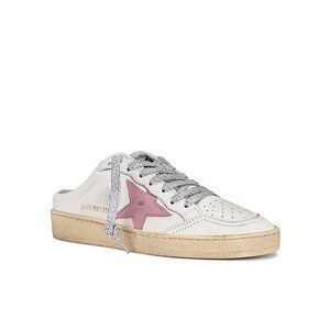 Ballstar Sabot Sneaker in White & Antique Pink
Golden Goose